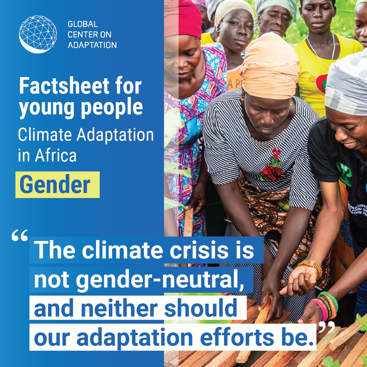 Women and men experience different levels of exposure, vulnerability and resilience to climate risk and climate change impacts due to differences in rights, responsibilities, and opportunities. Find out more gca.org/reports/https-…