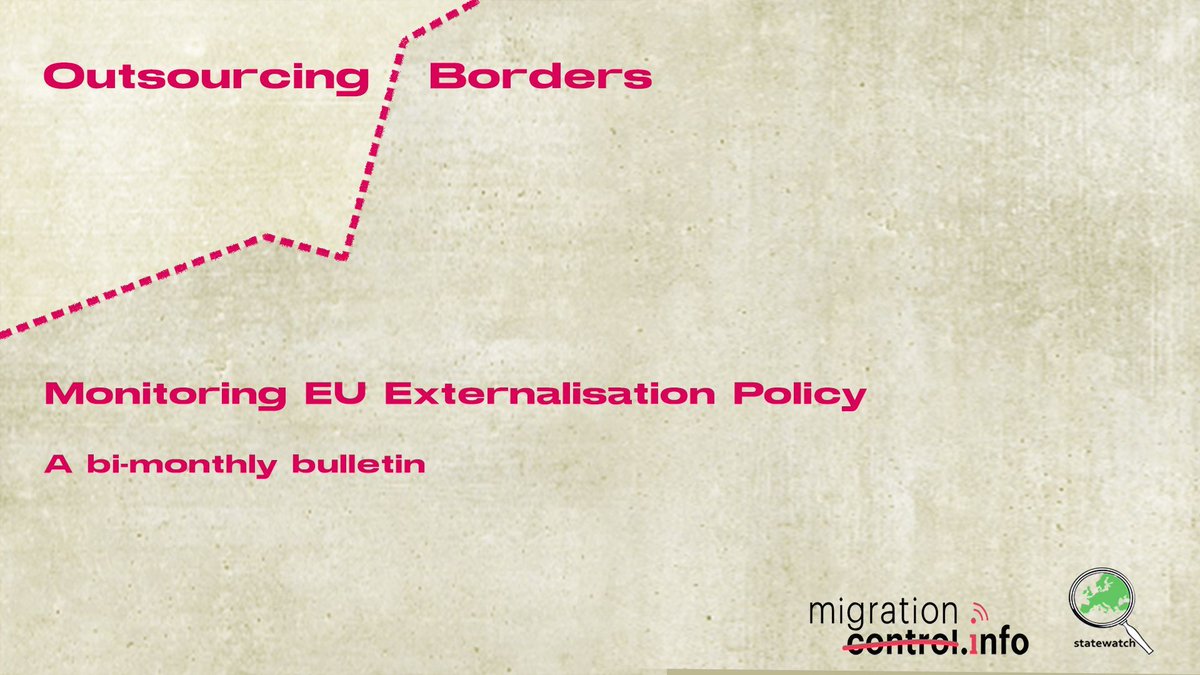 🟩 We are launching a new bulletin on #EU border externalisation 🟩 Together with @MigControl & funded by @BROT_furdiewelt, @Misereor, @nothilfe and @ProAsyl, this bi-monthly bulletin aims to make the EU’s #externalisation policies, plans & practices public 🧵👀