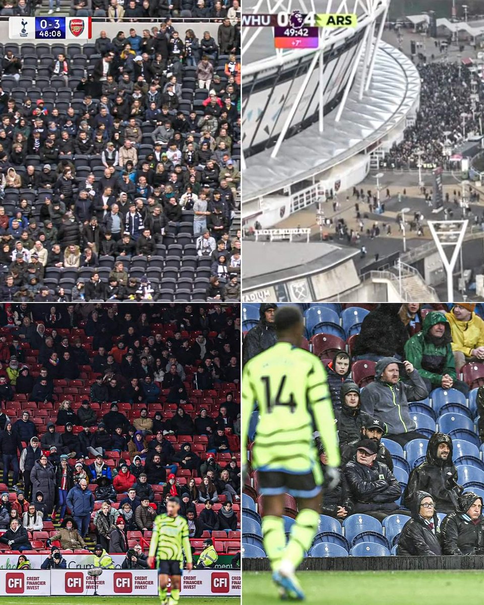 When Arsenal play away we know how to empty home fans 🤣😆