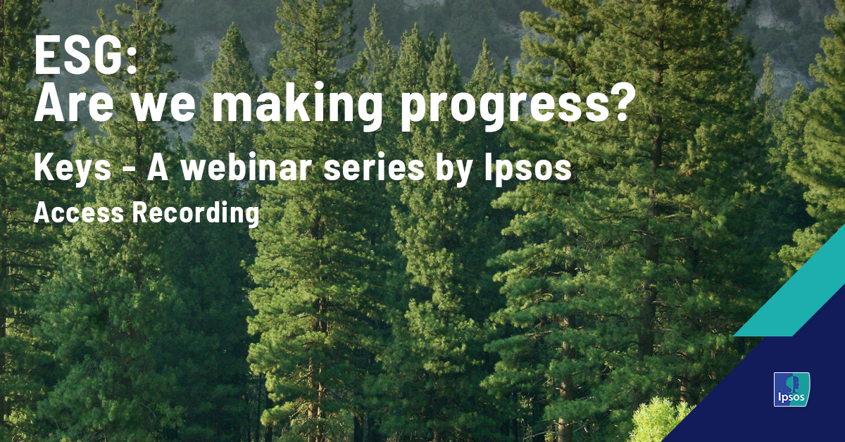 RECORDED WEBINAR: Listen in as we explore #ESG. During this session we take stock of the progress being made and identify the challenges that lie ahead. From fringe and diverse consumer segments to climate change, this episode is a must-watch! ipsos.com/en-ca/KEYSwebi…