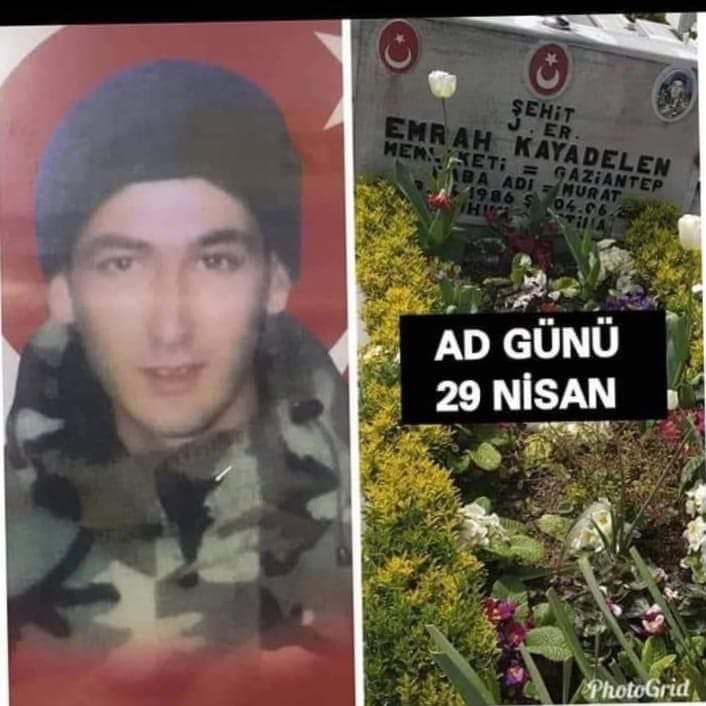 Şehit Jandarma Er Emrah Kayadelen'in bugün doğum günü. Doğum günün kutlu mekanın cennet ruhun şad olsun şehidim. Şehidimize 1 Fatiha okuyalım..🇹🇷