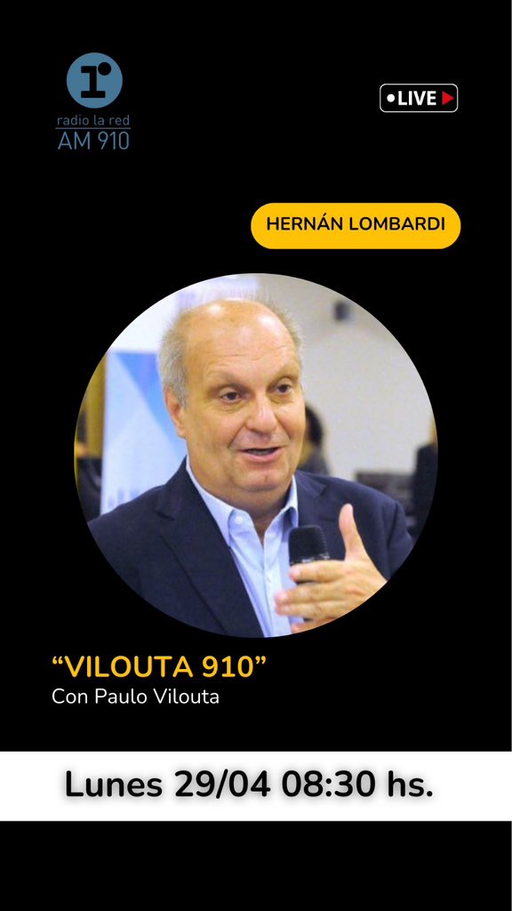 📻Hoy 08.30 hs. me entrevista @pviloutaoficial en 'Vilouta 910” por @radiolared 🔗 lared.am