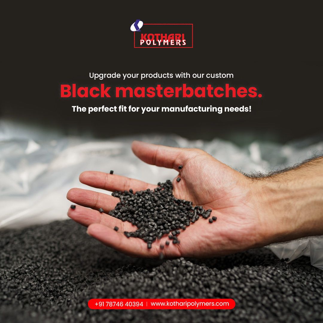 Need a unique black masterbatch? We offer tailored solutions with adjustable UV protection, carbon black loading, fillers, and resins.

Website: kotharipolymers.com
Email: info@kotharipolymers.com
Contact No: +91 78746 40394

#kotharipolymers  #blackmasterbatch