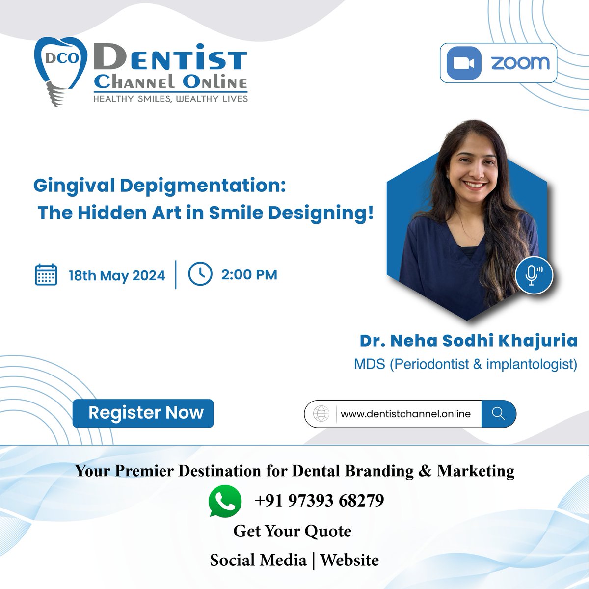 Dentist Channel Online Presents ...
LIVE WEBINAR 🎥🎥

📣 TOPIC
Gingival Depigmentation: The Hidden Art in Smile Designing!

📅 18th May, 2024 02:00 PM IST

🔴 Register Now  🔴
dentistchannel.online/events/show/gi…
#dentistry #dentaleducation #dentist #dentistryworld #dentalwebinar