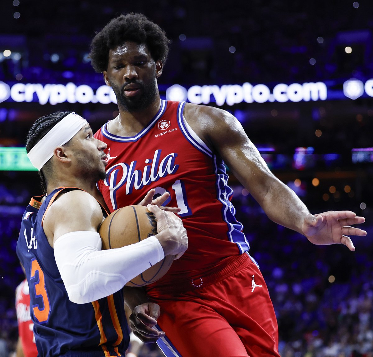 Joel Embiid 4th quarter rebounds: Game One: 0 Game Two: 0 Game Three: 1 Game Four: 1