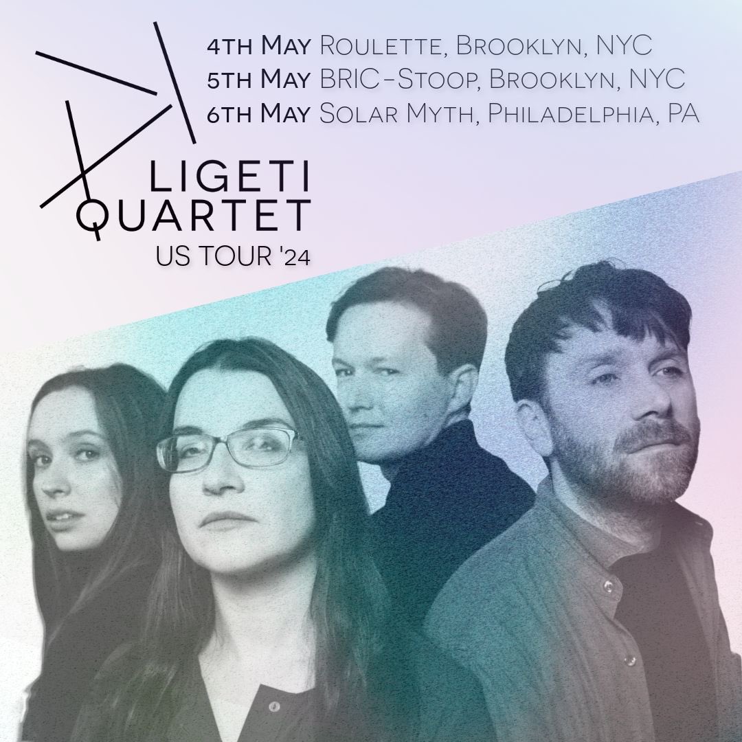 The @LigetiQuartet are in the US this week for a mini tour, performing twice at @bangonacan’s Long Play Festival in Brooklyn, NYC, before heading to Philadelphia for @ArsNovaWorkshop ikonarts.com/news/2024/04/l…