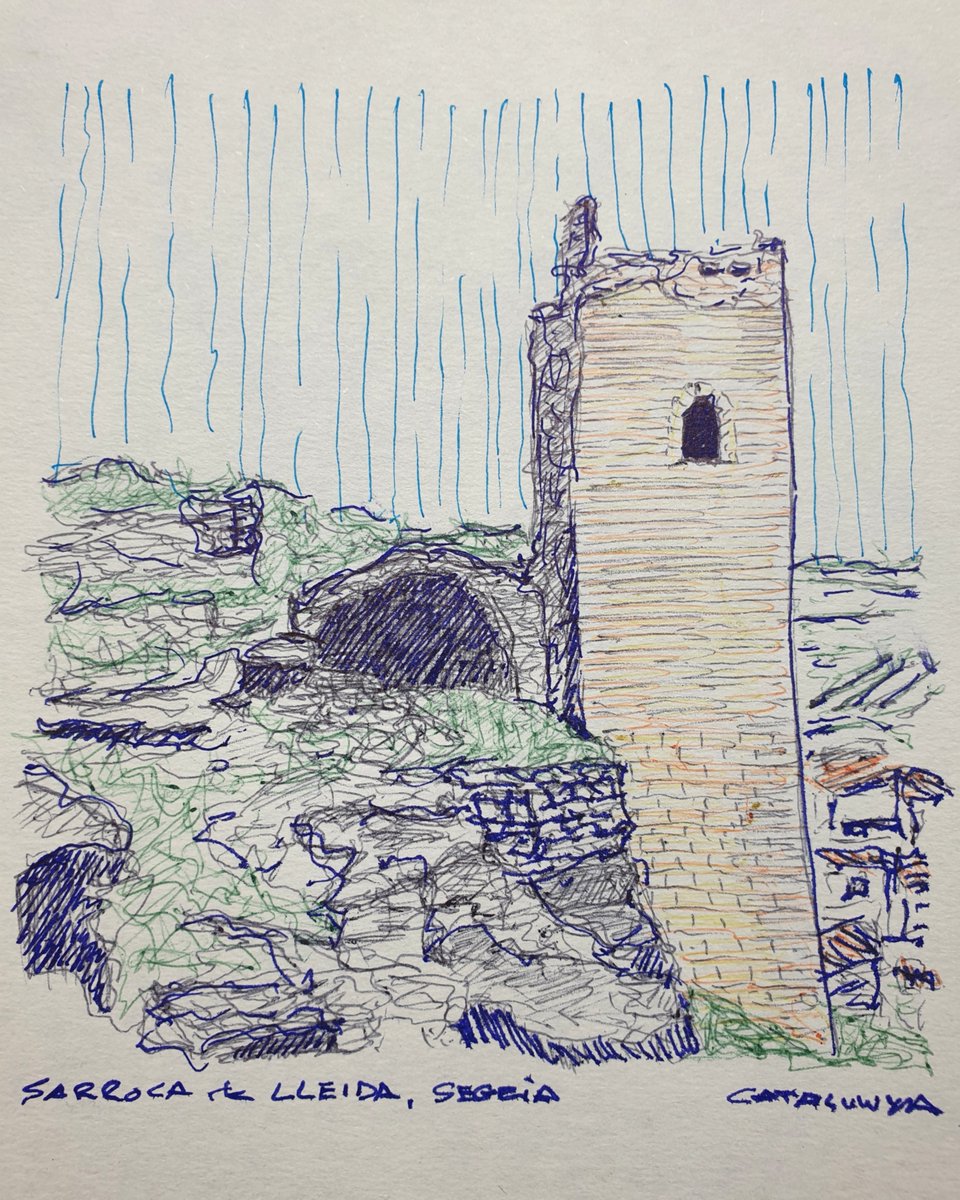 Sarroca de Lleida, Segrià, Lleida, Catalunya. Landscapes over time... Architecture. #urbansketchers #dailydrawings #artoftheday #artofinstagram #inksketch #inkdrawing #inkart #architecture #landcapearchitecture #urban #urbanart #sarrocadelleida #segrià #lleida #catalunya