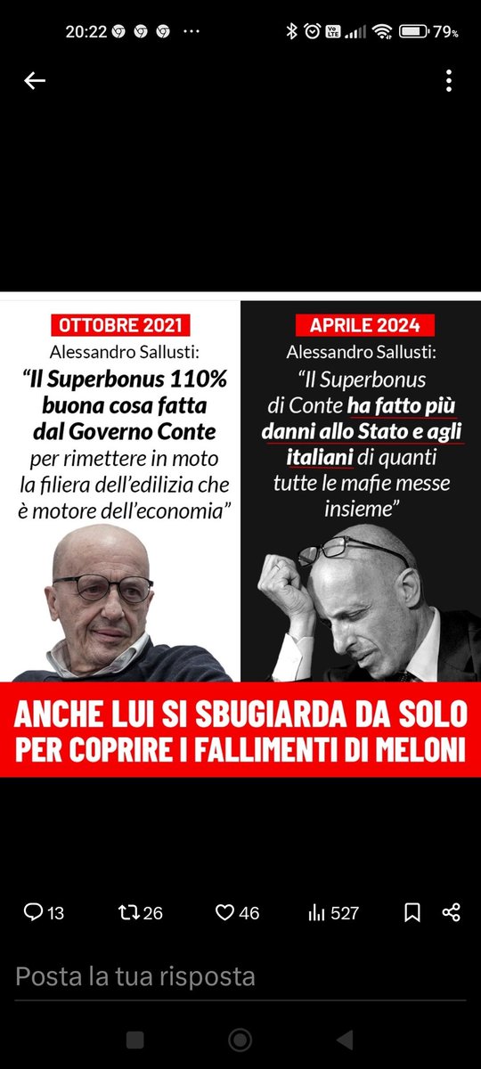 @BelpietroTweet Persino lui ,non siete gionalisti siete dei servetti senza dignità.Superbonus usufruito anche dalla Meloni e compagnia .