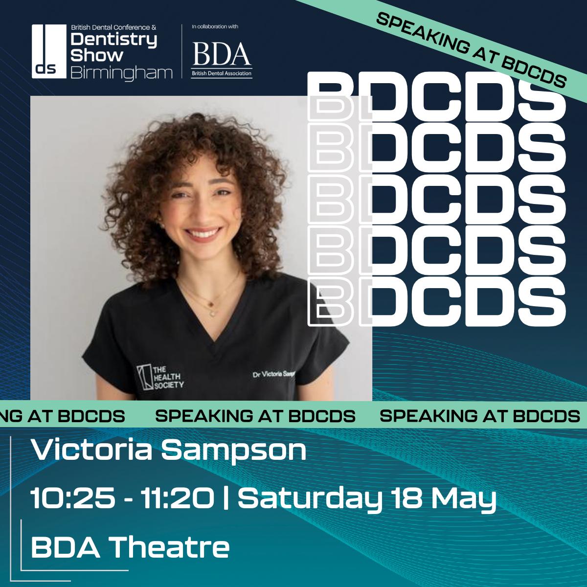 Be confident in talking to your patients about the connection between oral health and overall health. Join Victoria Sampson on 18 May at 10:25 AM in the BDA Theatre. Claim your FREE pass today: bit.ly/4aDETeT #BDCDS24 @dentistryshowCS