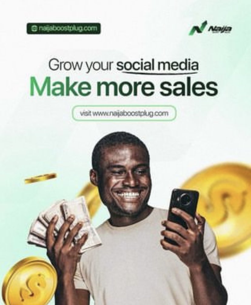 🚀 Ready to soar to new heights this week? Elevate your social media presence and boost sales with Naija Boost Plug! 📈✨ Explore our website now to kickstart your journey to social media success. Let's make this week incredible together! #SocialMediaGrowth #IncreaseSales