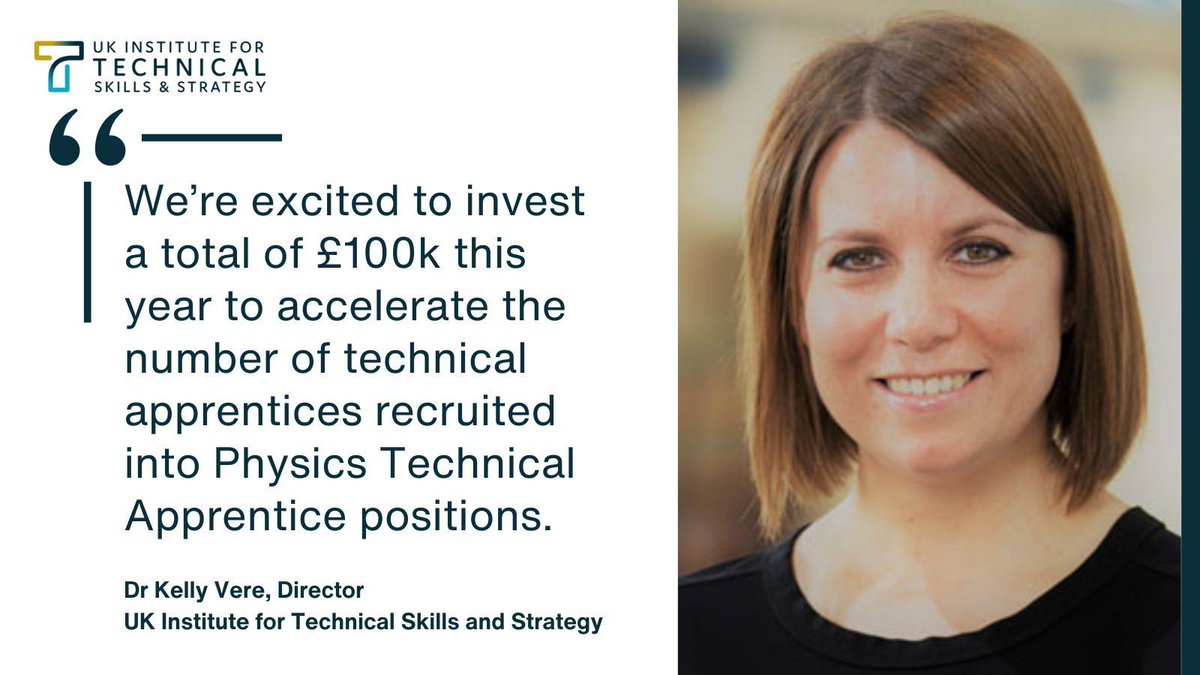 uk_itss's tweet image. 📰 100k funds five new Physics Technical Apprentices 

@uniofleicester @UofGlasgow @OfficialUoM @UniStrathclyde @UniOfYork have secured £20k each to recruit a new Physics Technical Apprentice

Supported by @PhysicsNews @EPSRC 

Read more buff.ly/3wckaQy