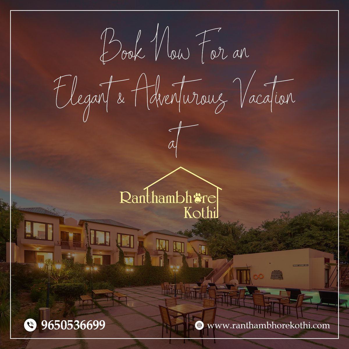 🌟🐅 Embark on an unforgettable adventure at Ranthambhore Kothi! 
.
.
.
.
.
#ranthambhore #jungleadventure #luxurytravel #wildlifesafari  #natureescape #diningunderthestars #travelgoals #luxurygetaway #explorewithus #vacationgoals #adventureawaits #booknow #ranthambhorekothi