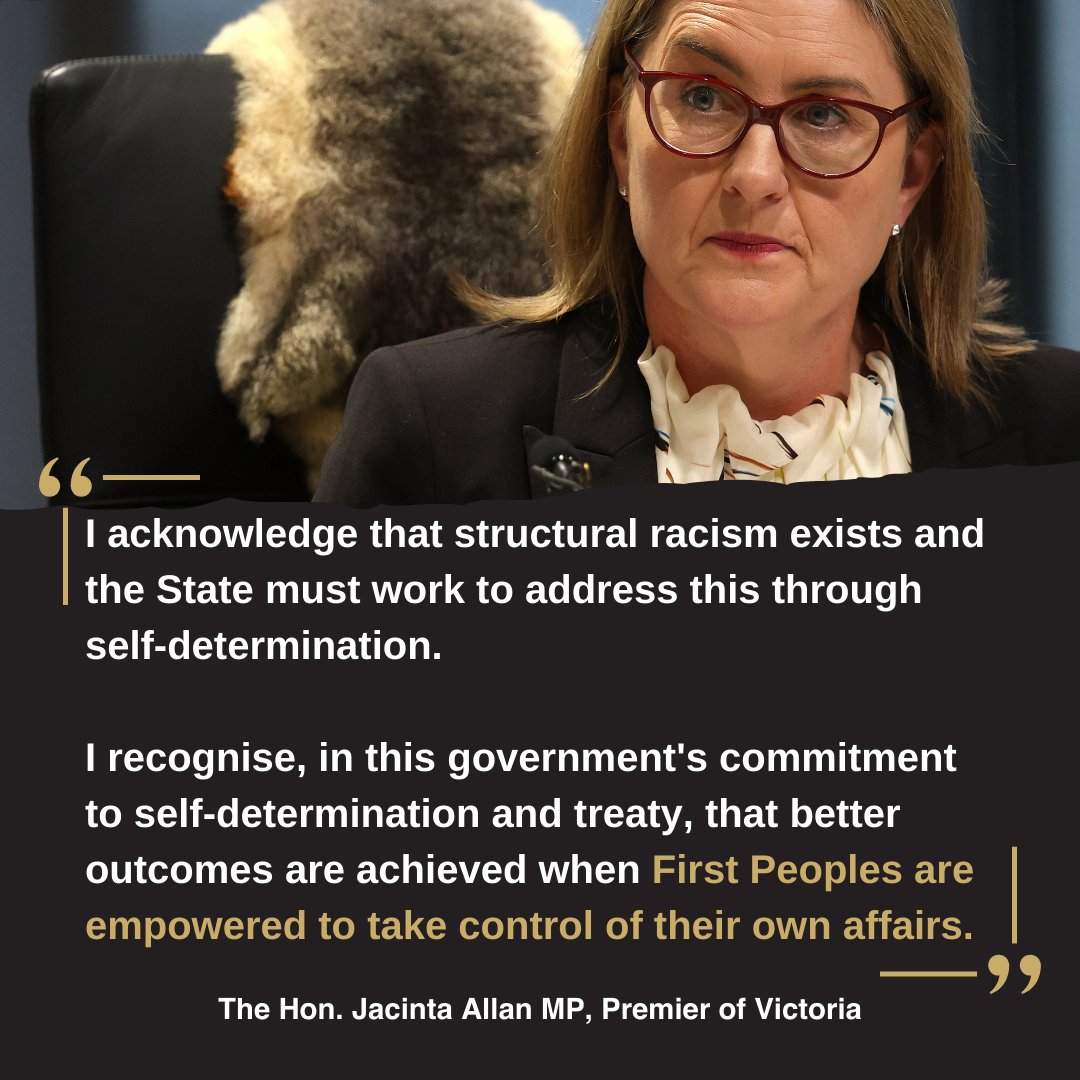 'I recognise that this history is not just intellectual, it has real and lasting impacts that are felt to this day,' Premier of Victoria, @JacintaAllanMP wrote in her witness statement to the Yoorrook Justice Commission. Follow to stay updated on #truthtelling of First Peoples.