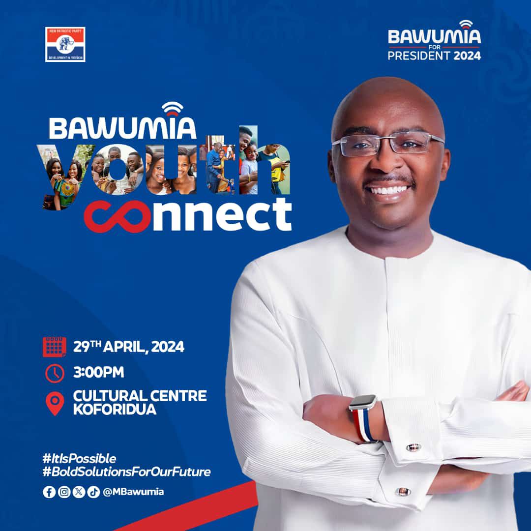 sahabela's tweet image. Bawumia Youth Connect happening at Koforidua Cultural Center.

#BoldSolutionsForTheFuture
#Bawumia2024