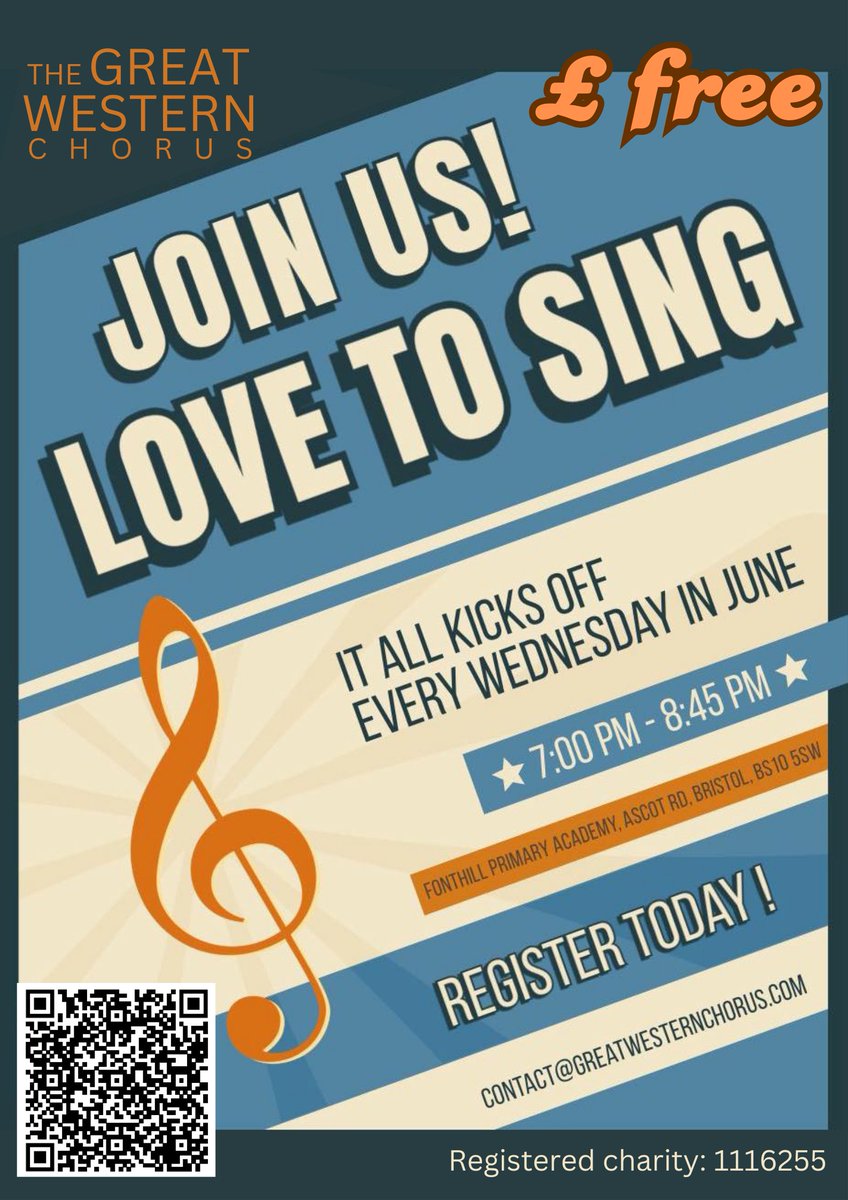 Live in or near #Bristol?  Have you ever fancied trying #singing?
We're running a Love to Sing course every Wednesday in June!
Check out the details below ⬇️