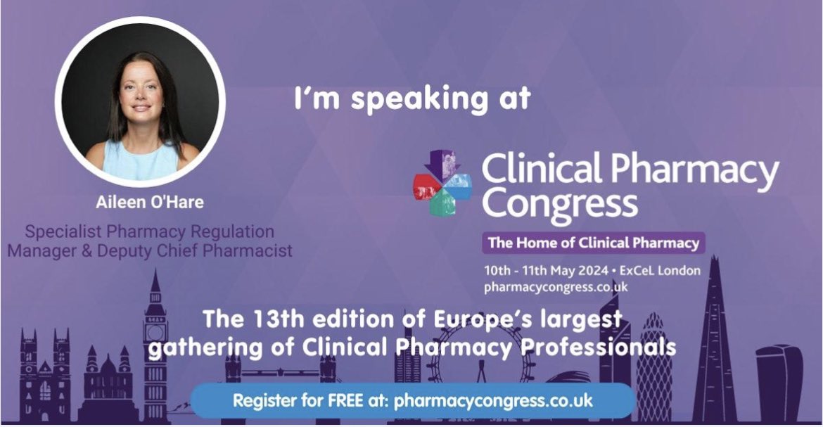 Join myself & @liz_fidler at @CPCongress on Sat 11th May 12-12.45 @ Leadership & Professional Development Theatre.  
We”ll be outlining how communities of practice can support #PharmacyTechnician 
🟣Leadership & Management 
🟣Advanced roles
🟣Research & Audit
🟣QI projects
