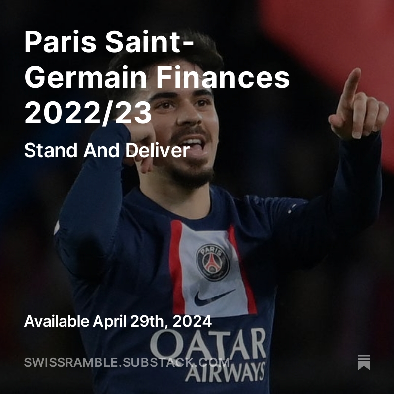 As Paris Saint-Germain prepare for this week's Champions League semi-final, here's a review of their finances, focusing on the recently published 2022/23 accounts, which are essentially 'more of the same', but do highlight some important changes in the business model #PSG