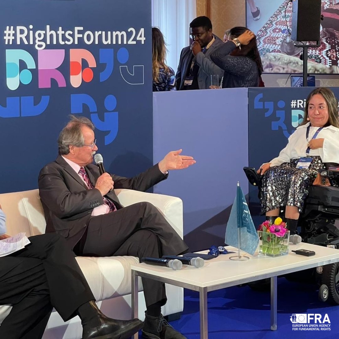 #SolidarityBetweenGenerations in action! At the #EURightsAgency #RightsForum24 we brought younger and older generations together to exchange views on pressing #HumanRights issues and what can be done. Recordings available online: fundamentalrightsforum.eu/programme/