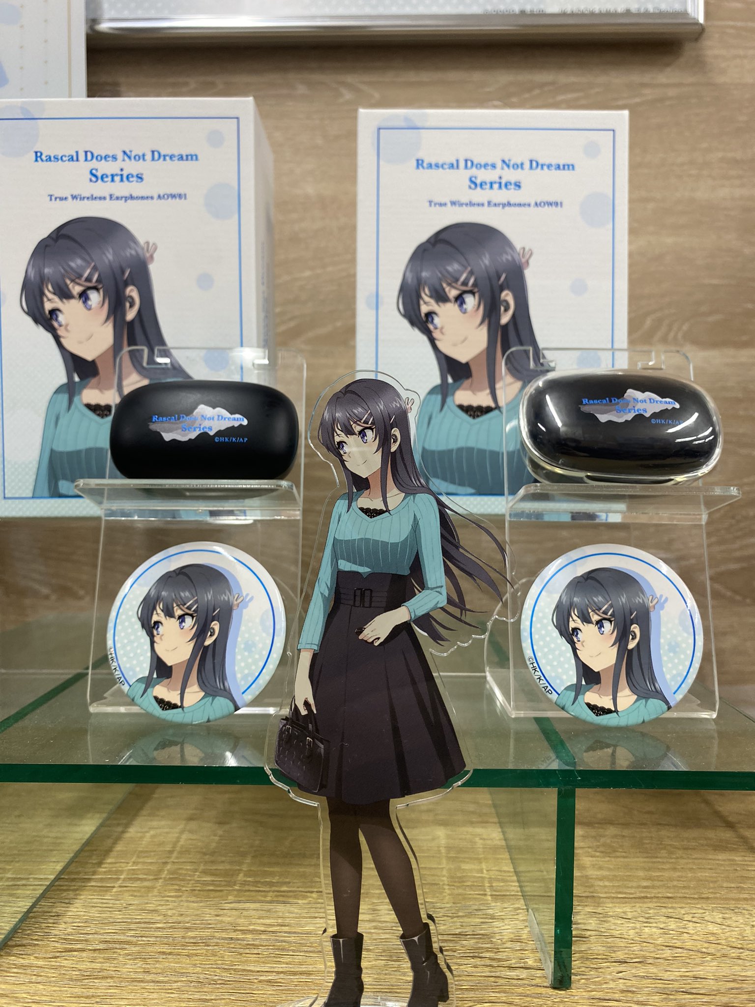 【返品送料無料】 ワイヤレスイヤホン AOW01 桜島麻衣モデル 青ブタ 中古 イヤホン - イヤホン