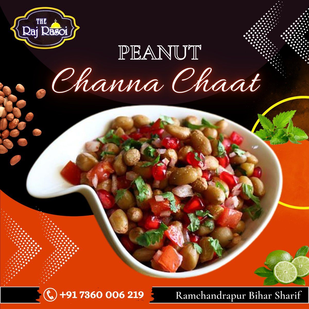 🥜Relish the Crunchy Goodness of Peanut Chana Chaat! 🥜
#therajrasoi #restaurantsinbiharsharif #restaurant #PeanutChanaChaat #ChaatLovers #FoodieGram #FlavorfulBites #TasteTheGoodness #FoodHeaven #SnackTime #FoodExperience