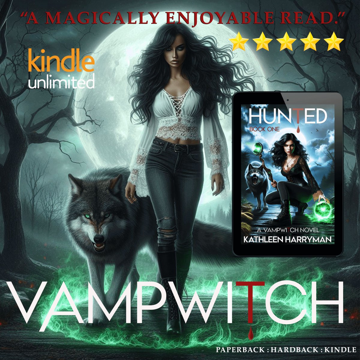 #BookReview 'Hunted: A Vampwitch Novel is a catchy and moving fantasy novel that is the perfect read.”

#KU #Kindle #Paperback

Release your inner #Vampwitch

 buff.ly/3UsDliv

#paranormalromance #paranormal #supernatural #fantasy #vampires #witches  #werewolves #IARTG