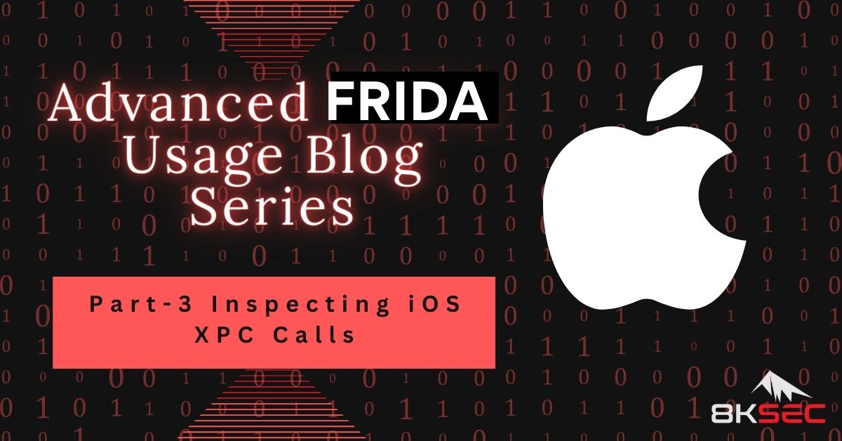 Learn inner workings of XPC communication between processes on iOS, intercept and modify XPC messages for advanced insights - 8ksec.io/advanced-frida… Follow us on social media.#Frida #iOSsecurity #XPC #CyberSecurity #MobileSecurity