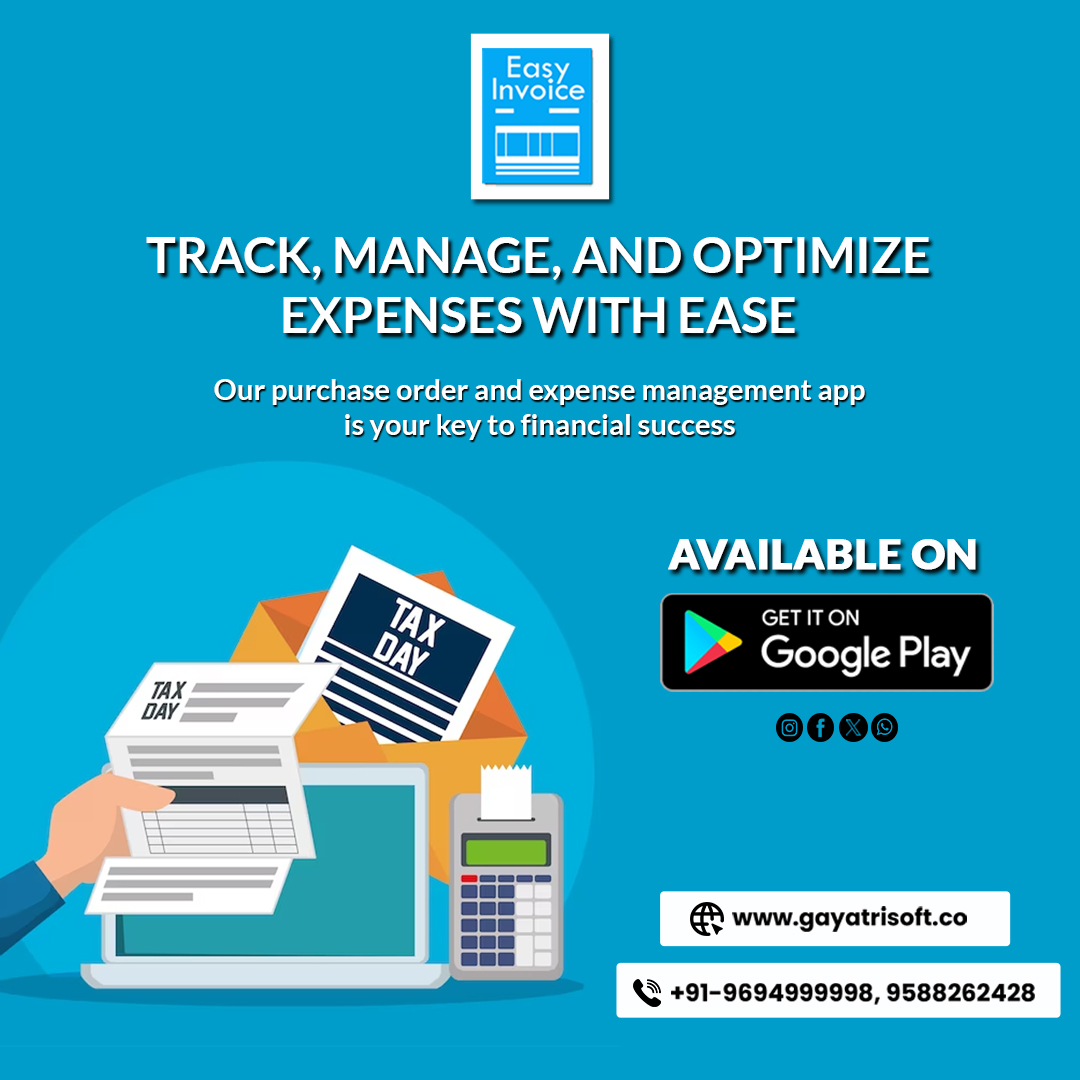 Track, manage, & optimize your expenses effortlessly with Easy Invoice Pro!  Our app is the key to #FinancialSuccess. #easyinvoiceproapp #invoicemanager #invoicemakerapp #InvoiceManagement #invoicequotationmanager #ProfessionalInvoicing #InvoicingMadeEasy #InvoicingSolution