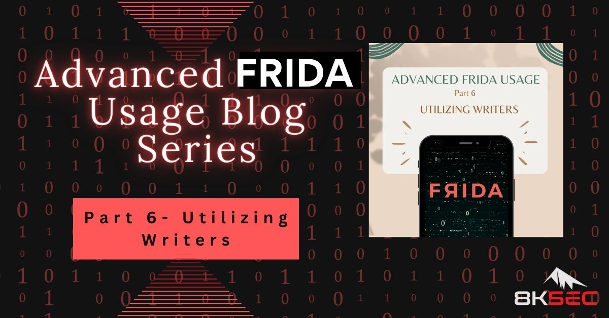 Utilize writers for different CPU architectures. X86Writer for X86 and Arm64Writer for AArch64 CPU architecture - 8ksec.io/advanced-frida… Follow us to know more! #Frida #iOSsecurity #AdvancedTech #MobileSecurity #CyberSecurity #MobileSecurity