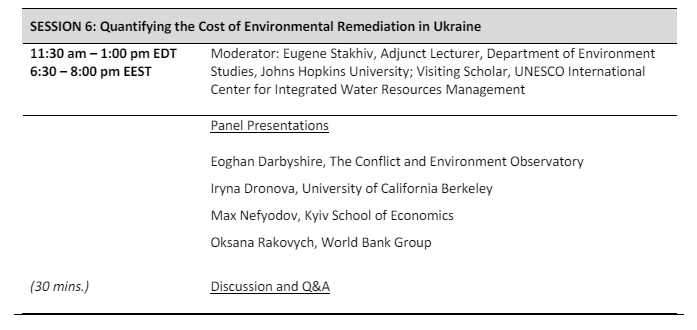We're pleased to be joining this <a href="/theNASciences/">National Academy of Sciences</a> workshop on quantifying the cost of environmental remediation in #Ukraine on 3rd May, one of several sessions over 3 days. Registration is free, more info here: nationalacademies.org/our-work/addre…