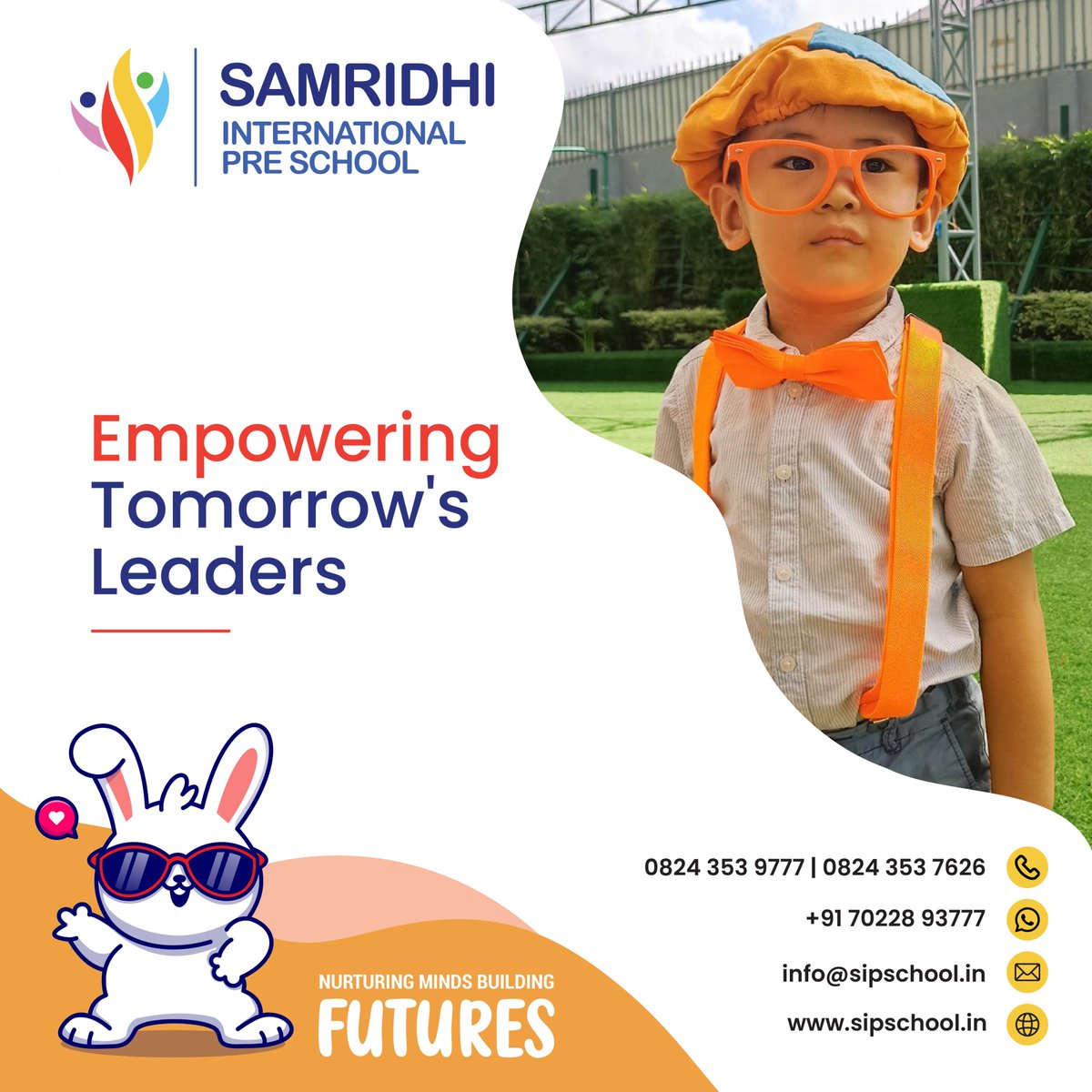 We focus on leadership qualities from a young age, empowering our students to become confident, compassionate leaders of tomorrow!

Join the leadership journey today!

#CuriosityToCreativity #ShineBright #NurturingYoungMinds #PassionForProgress #FutureLeaders #SamridhiPride
