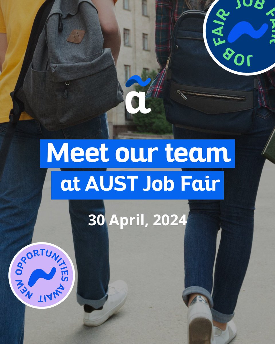 We will be present at the AUST job fair 2024. Make sure to visit our booth and don’t forget to share your #resume for potential #jobopportunities!