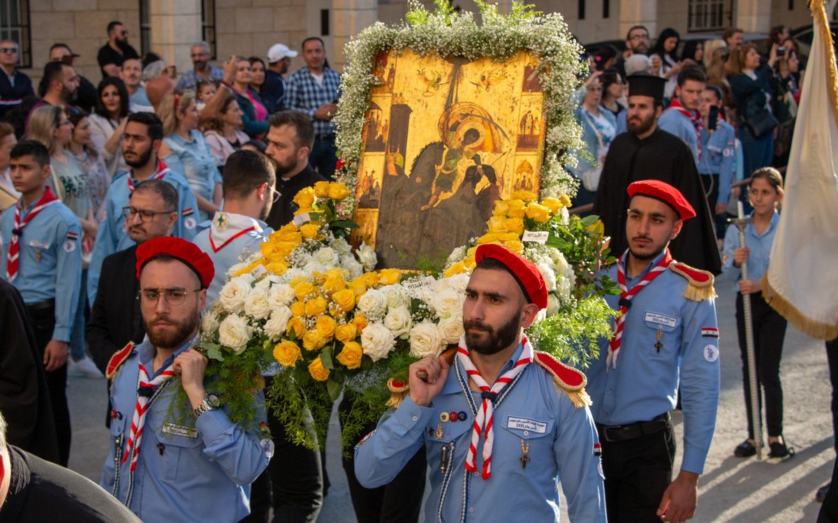 Belatedly (because some weeks we get blocked) from Aleppo! Celebrating the feast of Saint George around the Cathedral of Saint George 👍😇🥰