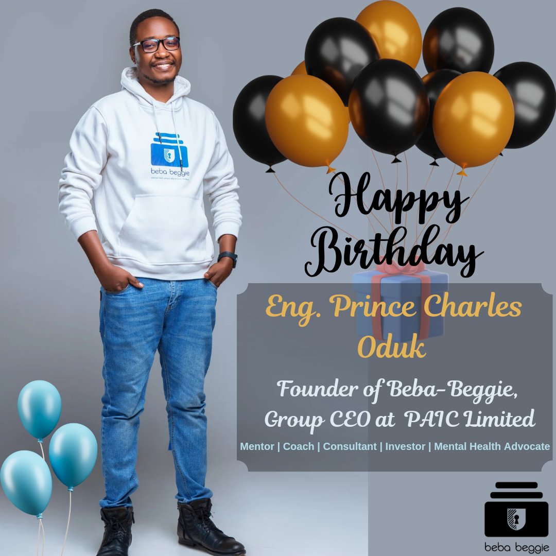 Beba-Beggie: Smart storage E-lockers (@beba_beggie) on Twitter photo Today, we celebrate and wish our amazing Founder & Group company CEO, Eng. Prince Charles Oduk <a href="/CharlesOduk/">Eng. Prince Charles Oduk</a>, a Happiest birthday!
A tenacious flag bearer, team lead, outstanding personality, resilient and commitment champion.
🥳 🎉🎈🎁 🎊 🎂 Today, we celebrate and wish our amazing Founder & Group company CEO, Eng. Prince Charles Oduk <a href="/CharlesOduk/">Eng. Prince Charles Oduk</a>, a Happiest birthday!
A tenacious flag bearer, team lead, outstanding personality, resilient and commitment champion.
🥳 🎉🎈🎁 🎊 🎂