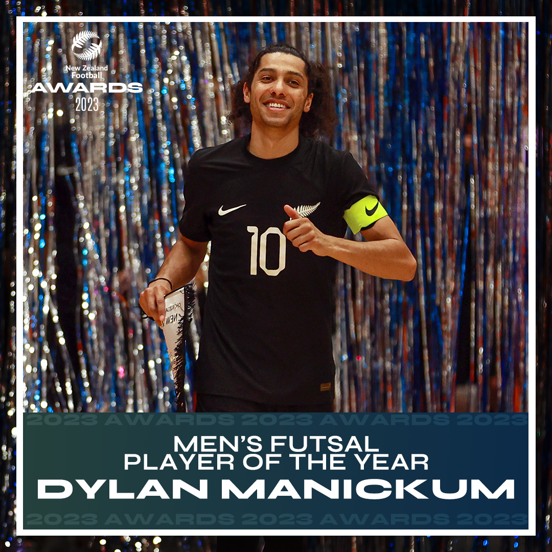 Congratulations to Dylan Manickum, 2023's men's Futsal Player of the Year! 🇳🇿🏆