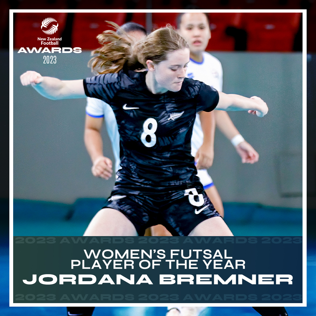 Congratulations to Jordana Bremner, 2023's women's Futsal Player of the Year! 🇳🇿🏆