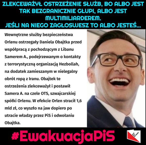 To jakaś paranoja… Wyparowało 1,6 mld PLN, a Obajtek jak gdyby nigdy nic każe wpisać to w stratę spółki… Takich pieniędzy nie da się ukraść bez „pomocy” człowieka z firmy i to takiego z najwyższego szczebla. To nie jest zakup etui do telefony na Allegro (choć tam są całkiem…