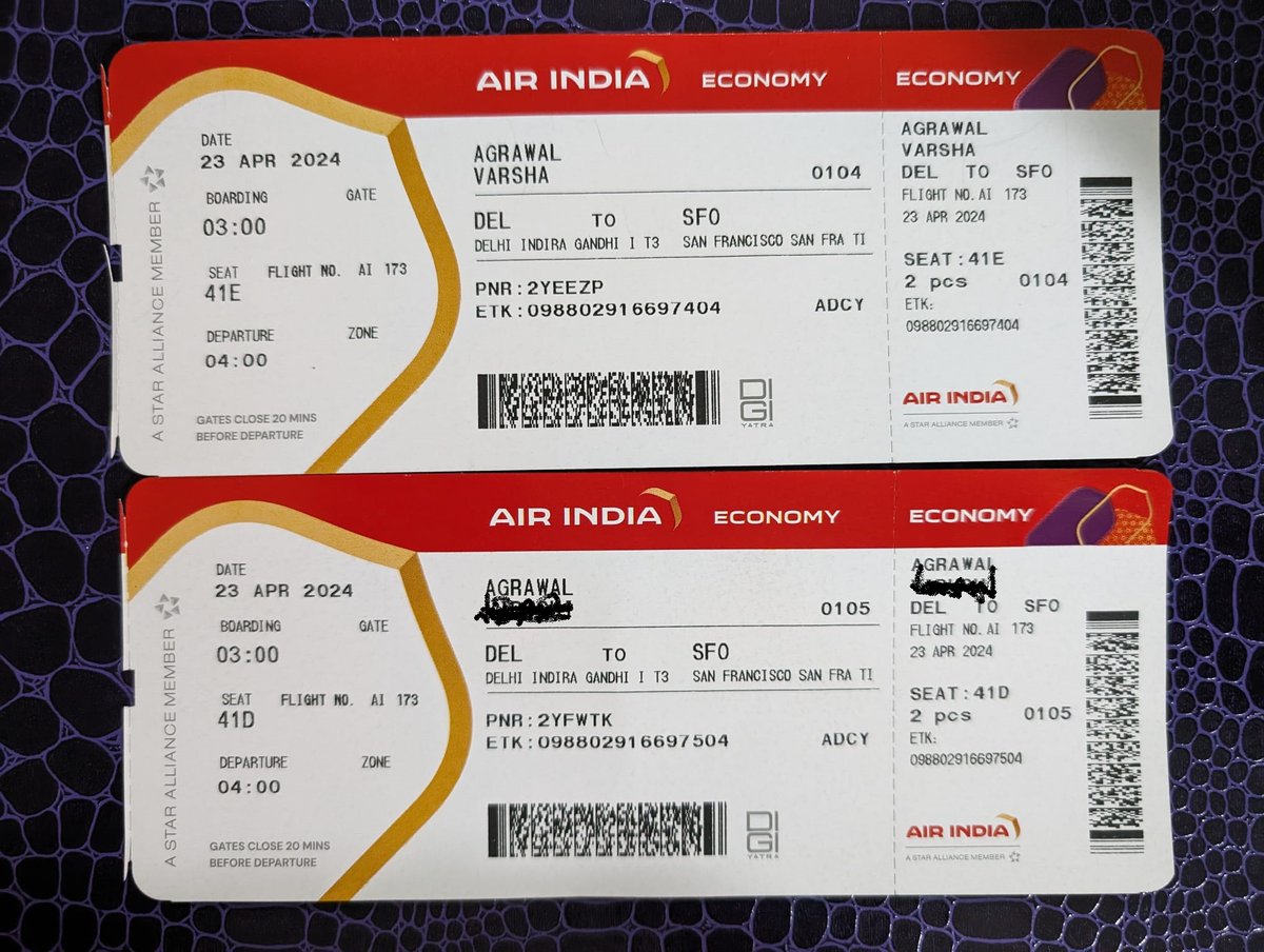 varshavarsha's tweet image. My Overnight Ordeal with My Daughter Boarding an Air India Flight from DEL to SFO

You possess a boarding pass and have successfully cleared the immigration channel, preparing for boarding, correct? Unfortunately, this isn&apos;t the case when flying with Air India (@airindia ).

My…