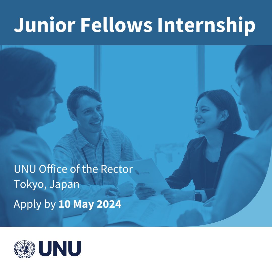 🧑‍💻 Apply by 10 May❗️

Become a Junior Fellow at the UNU Rector's Office and earn hands-on experience in a UN agency through various exciting activities.

Learn more and apply ▶️ buff.ly/3xHOlzv

#Internship #UNCareers @opportunitiesfy