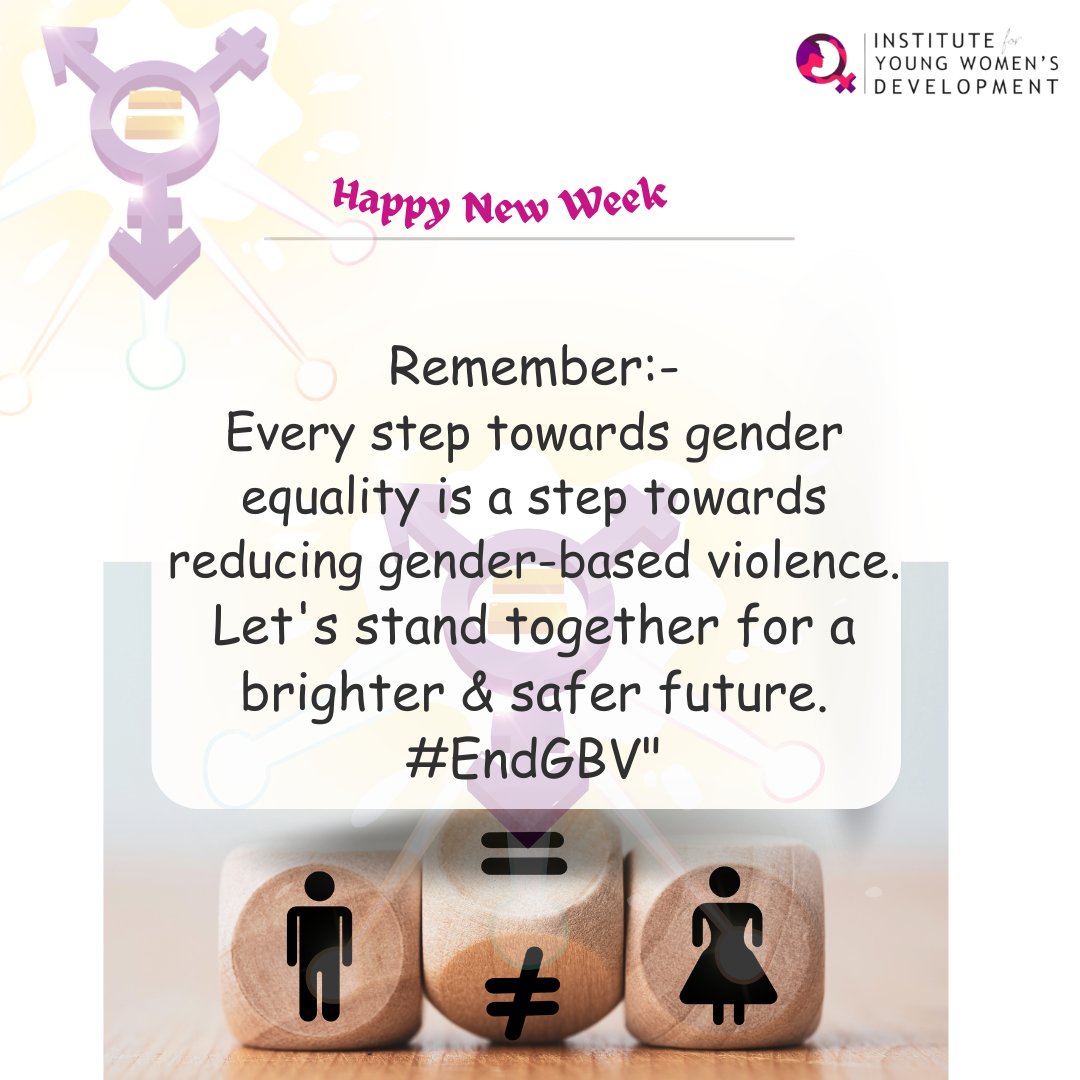 Happy New Week! #GenderEquality @glanyline @AllianceofCBOs @AfriWomenLead @GenderLinks @wesewomen @ZWACT_ZW