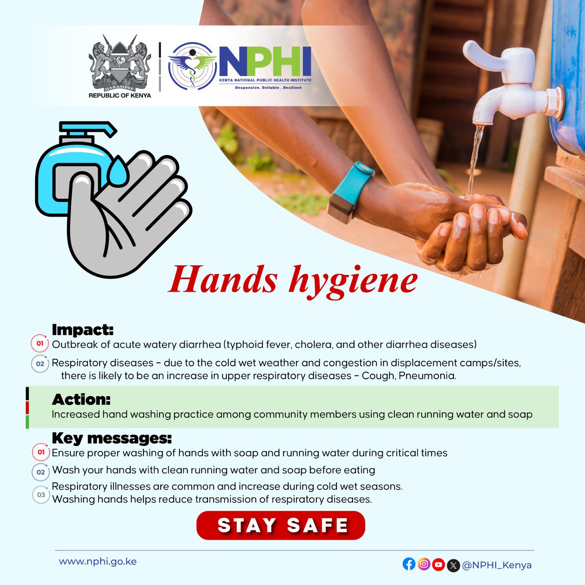 Sanitation practices promoted by public health initiatives help prevent the spread of infectious diseases in communities. #PublicHealth SafetyForAll