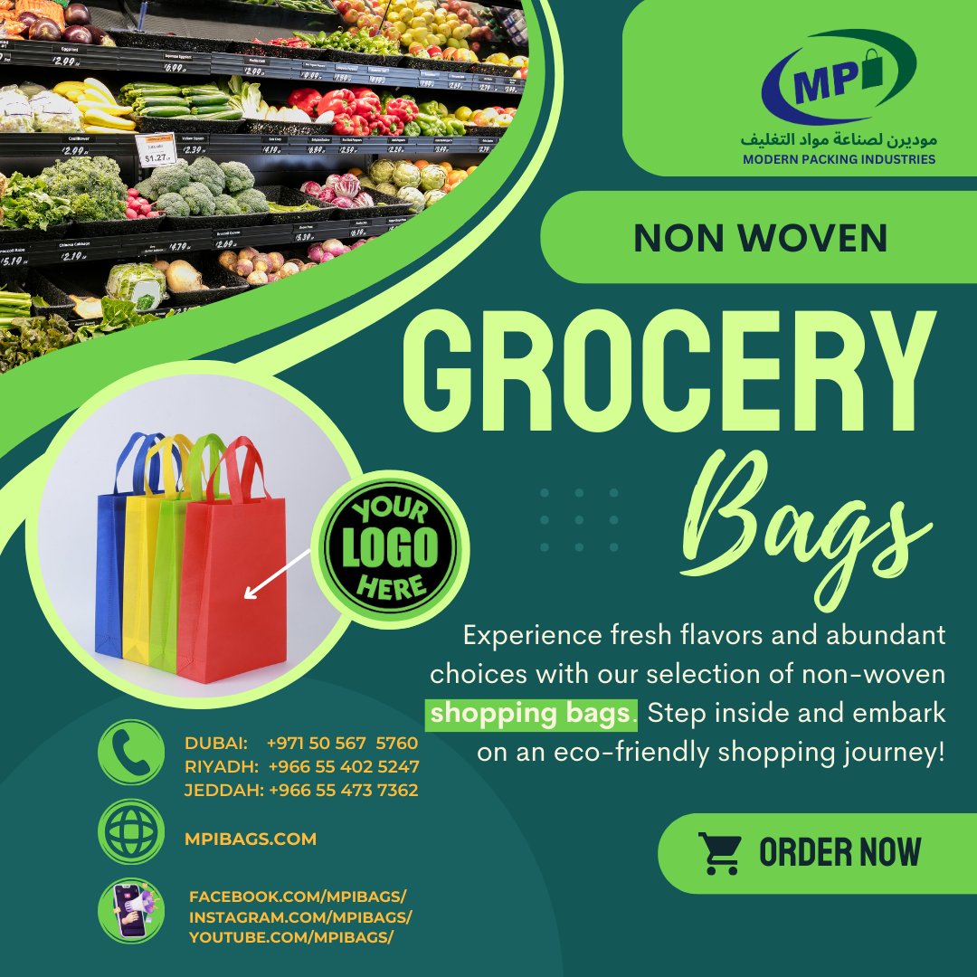 Experience fresh flavors and abundant choices with our selection of non-woven shopping bags. Step inside and embark on an eco-friendly shopping
#EcoFriendlyLiving #ReusableBags #SustainableShopping #SayNoToPlastic #GoGreen #ReduceReuseRecycle #EnvironmentallyFriendly #PlasticFree