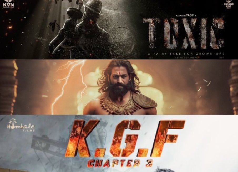 Rocking Star YASH Line Up 📈💥 One  and Only actor to have best line up in KFI 🥁

#TOXIC #KgfChapter3 #Ramayana