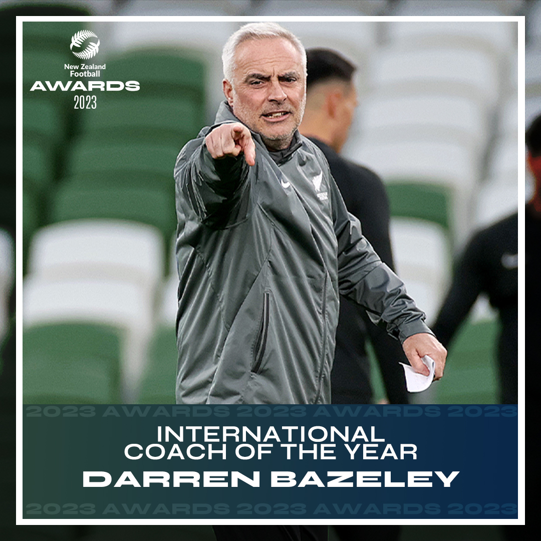 Congratulations to Darren Bazeley, 2023's International Coach of the Year! 🇳🇿🏆