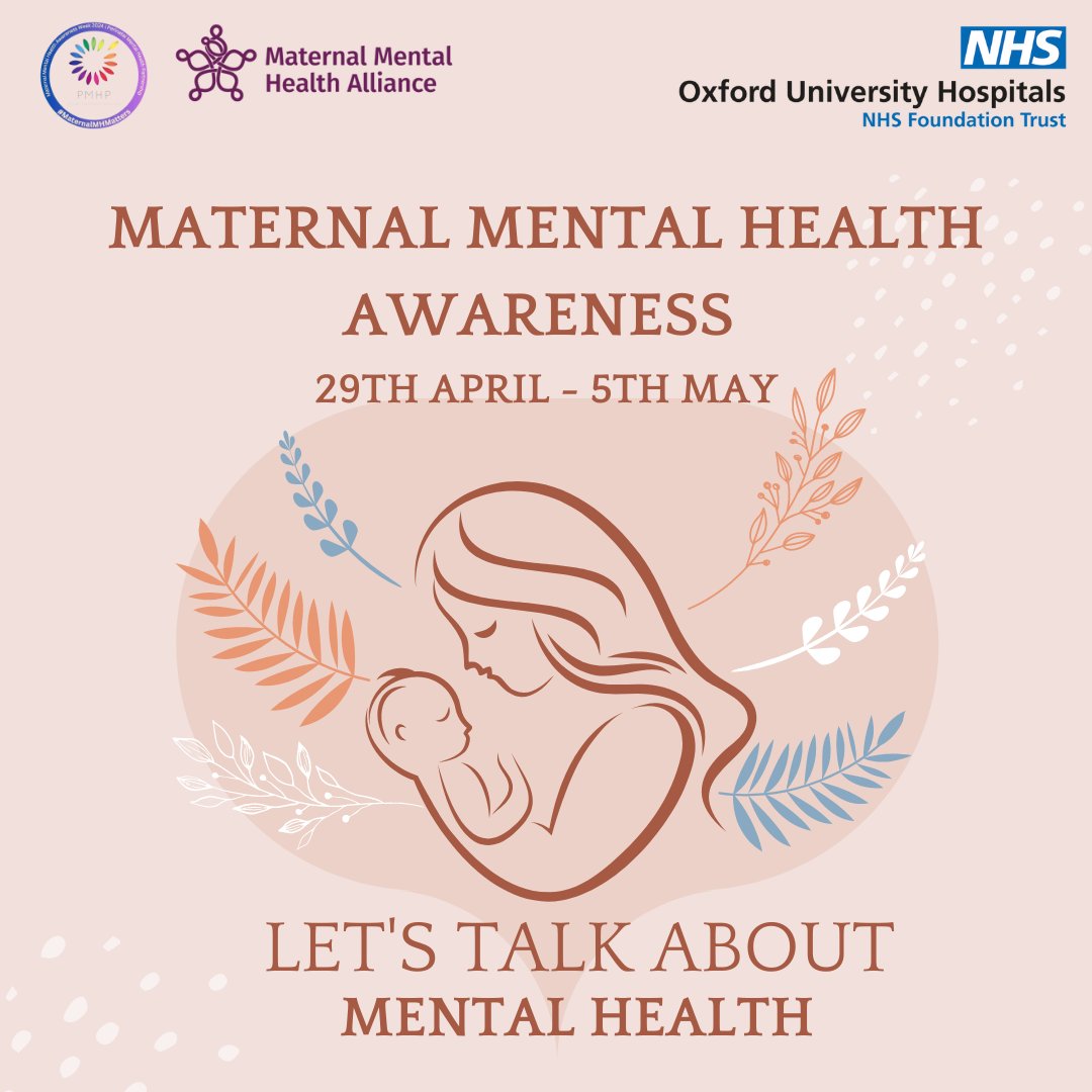 This week is #Maternal Mental Health Awareness Week; a week-long campaign dedicated to talking about mental illness while pregnant or after having a baby. The theme for this year is “Rediscovering You”. #Maternitymentalhealthawareness maternalmentalhealthalliance.org @OUHospitals