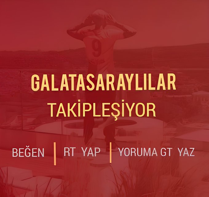 Takip Et✅️
RT Yap✅️
Beğen ✅️

#BugünGünlerdenGALATASARAY
#SampiyonGalatasaray 
#SONDAKİKA #Hedef24 #KONSANTRASYON
#GSLİLERTAKİPLEŞİYOR
#GALATASARAYlılarTakiplesiyor 
#GalatasaraySK #Galatasaray #ultrAslan #galatasaraybilet #gstaraftar