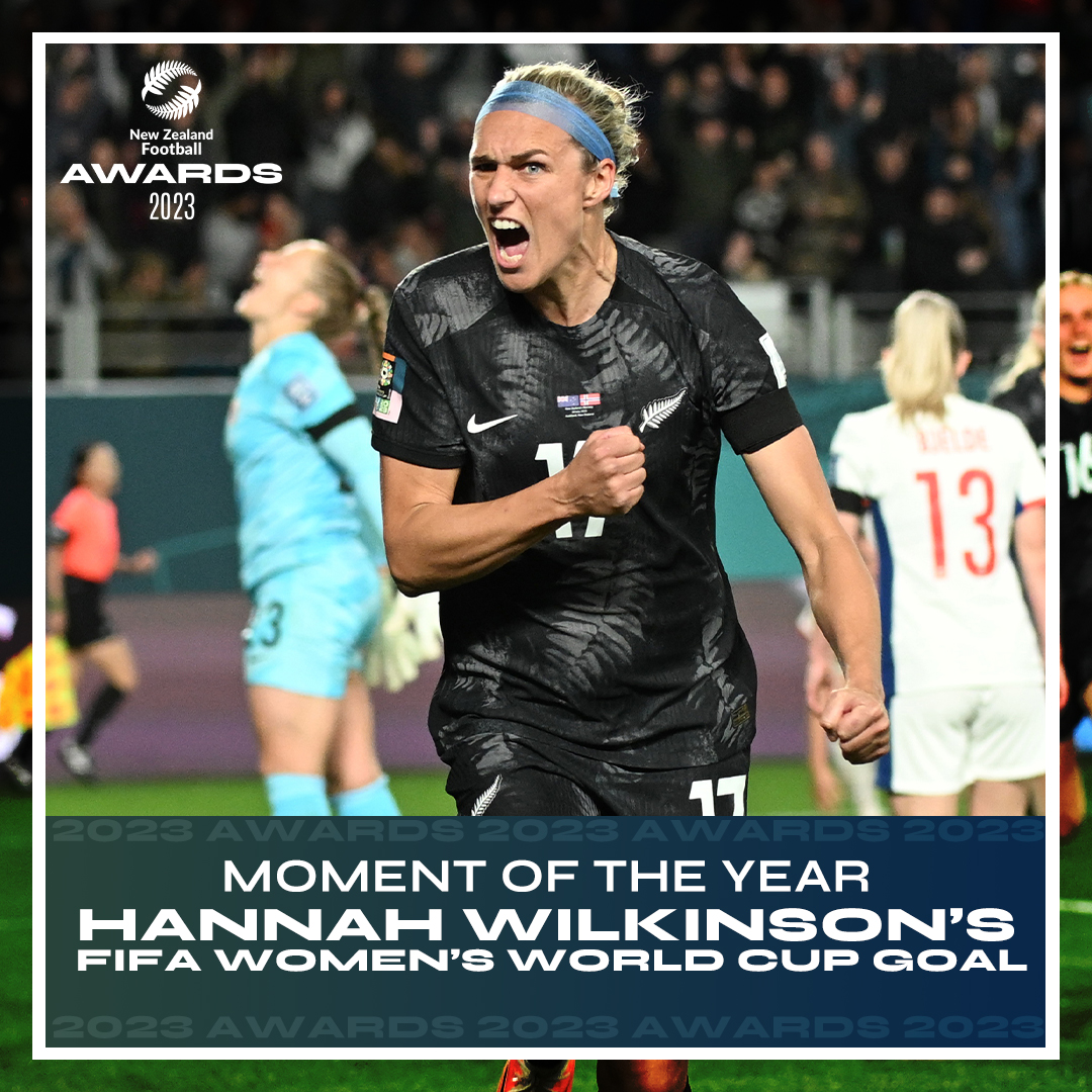 Hannah Wilkinson's goal against Norway in the FIFA Women's World Cup was voted 2023's Moment of the Year! 🇳🇿🏆