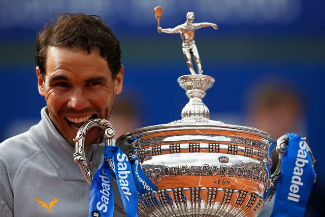 This date in sports history (Apr 29): In 2018, tennis legend @RafaelNadal 🇪🇸 won his 11th Barcelona Open Title -- at the time, equaled total wins at a one event (also won Monte-Carlo 11 times). He's since won Barcelona a 12th time. No other player has won more than 3 🎾#bcnopenbs