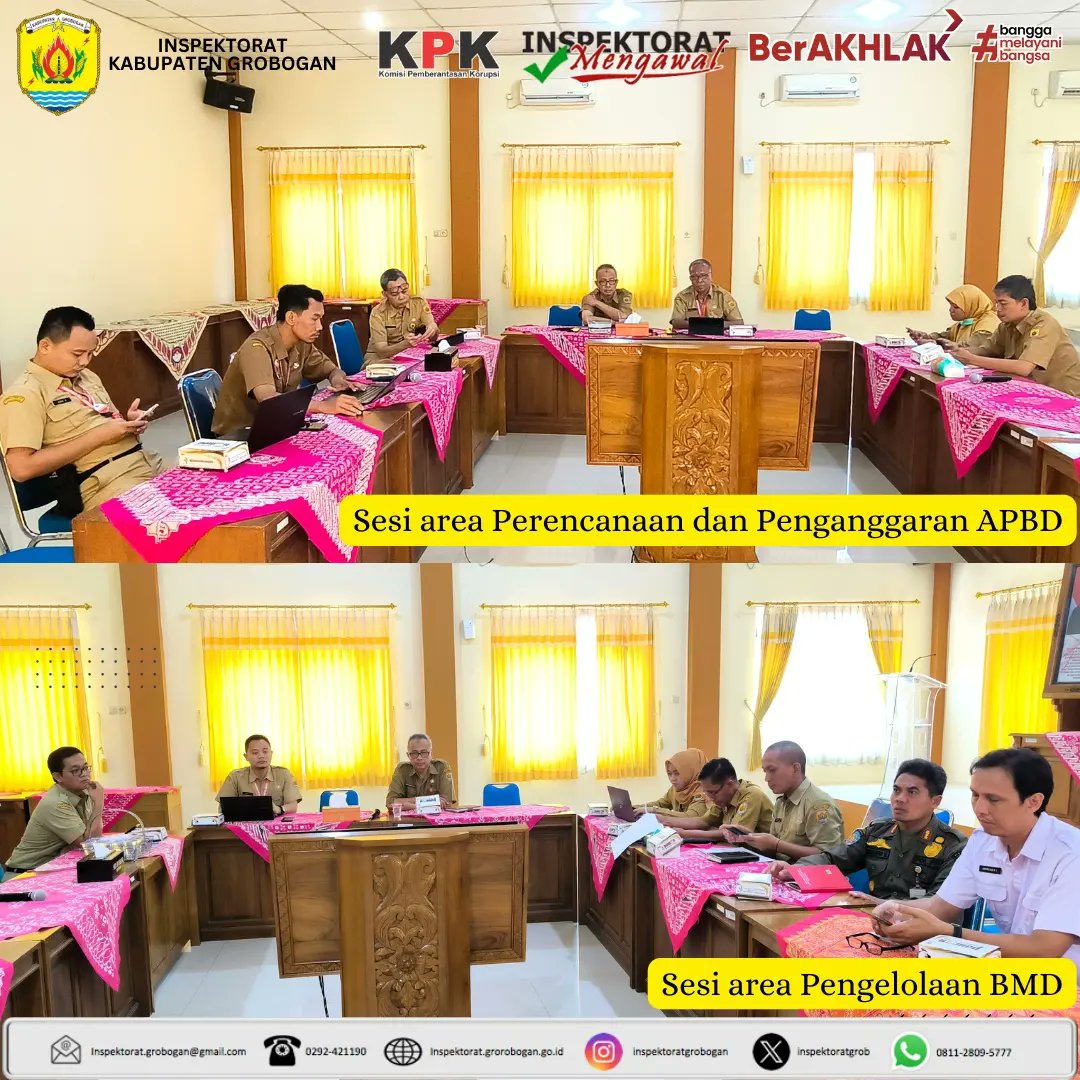 inspektoratgrob's tweet image. Hari ketiga sosialisasi Area, indikator, Dan sub indikator MCP  2024 scra online di Aula Inspektorat Kab.Grobogan, 29/04/24. Pembahasan meliputi area Perencanaan APBD  Penganggaran APBD, Dan Pengelolaan BMD, diikuti oleh OPD terkait.
@MochSusilo1
 #mcpkpk2024 #kpkri #inspektorat