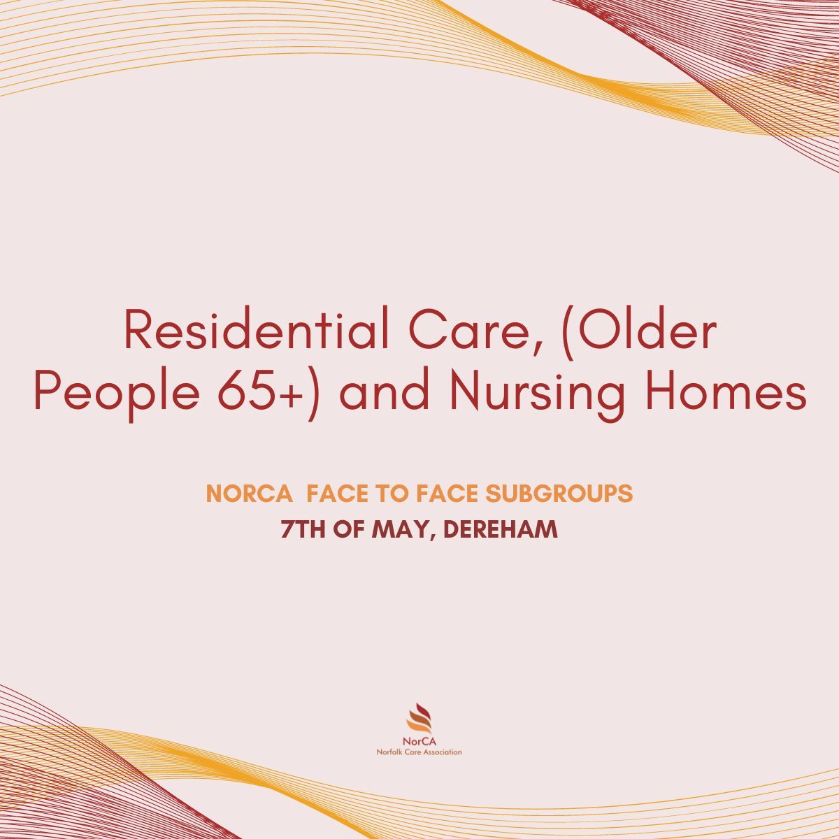 Register for our upcoming face to face subgroup!

Join us in Dereham on the 7th of May and secure your place by registering here - buff.ly/4dfcPQQ 

#socialcare #residentialcare #carehomes #celebratesocialcare #norca