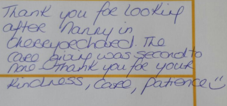 We received this message of thanks for the nurses in Cherry Orchard Hospital last year! Leave your own messages over at  celebratenurses.ie now! #CelebrateNurses #Throwback